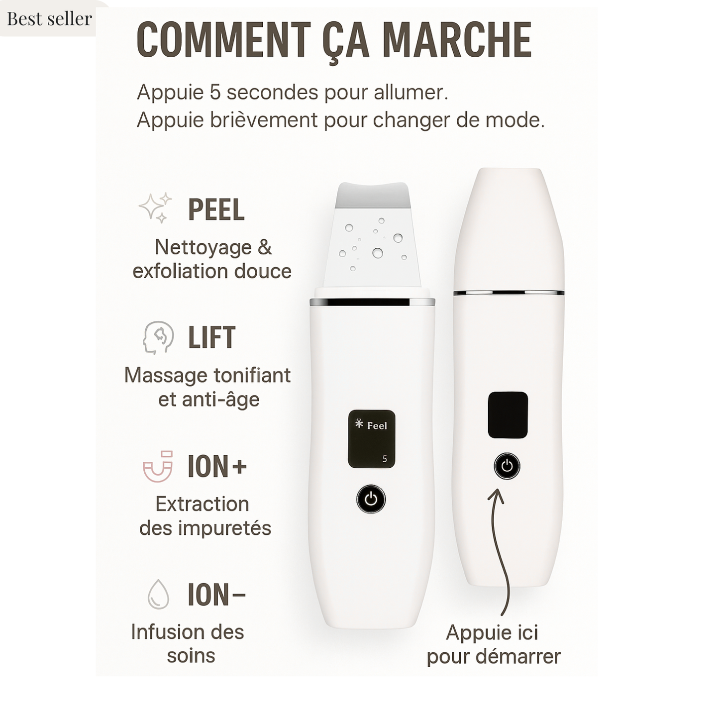 Spatule ultrasonique 4 en 1