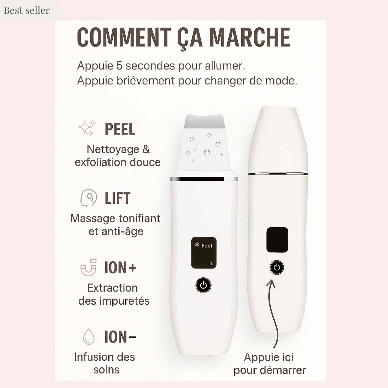 Spatule ultrasonique 4 en 1